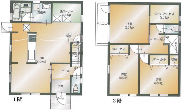 Floor plan. 49,800,000 yen, 4LDK, Land area 153 sq m , Building area 104 sq m