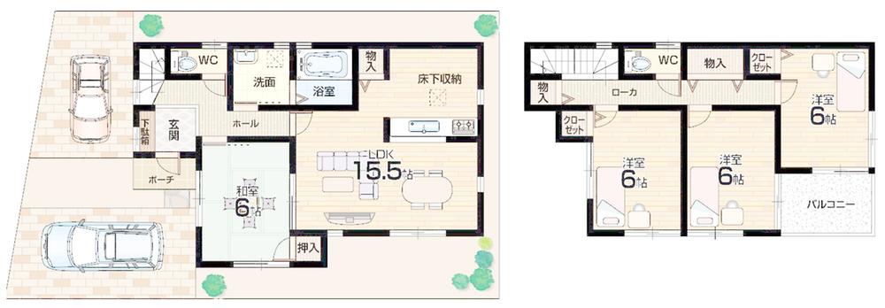 Floor plan. 28.8 million yen, 4LDK, Land area 110.19 sq m , Building area 97.2 sq m floor plan
