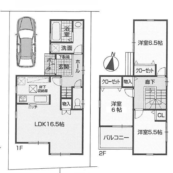 Floor plan. 26,900,000 yen, 3LDK, Land area 83.8 sq m , Building area 84.24 sq m