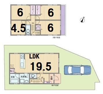 Floor plan. 28.8 million yen, 4LDK, Land area 100.02 sq m , Building area 94.77 sq m floor plan