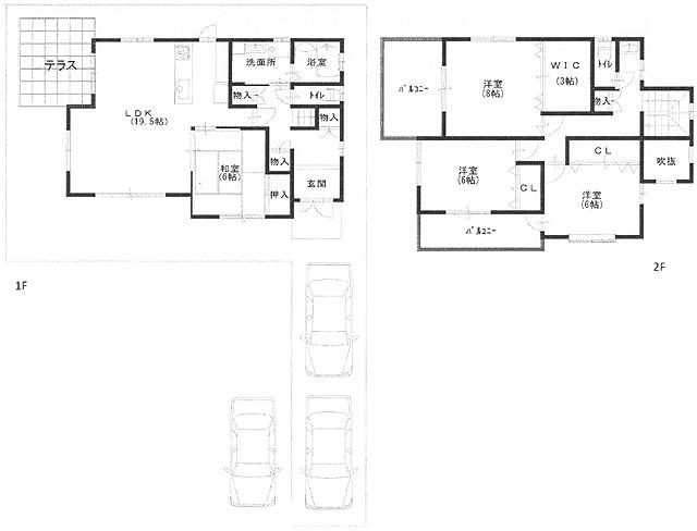 Floor plan. 59,800,000 yen, 4LDK, Land area 189.4 sq m , Building area 119.07 sq m