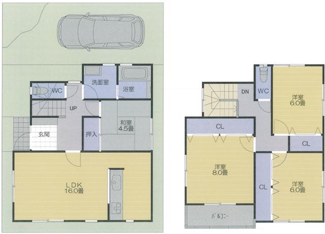 Floor plan. 30,400,000 yen, 4LDK, Land area 100.15 sq m , Building area 102.06 sq m floor plan