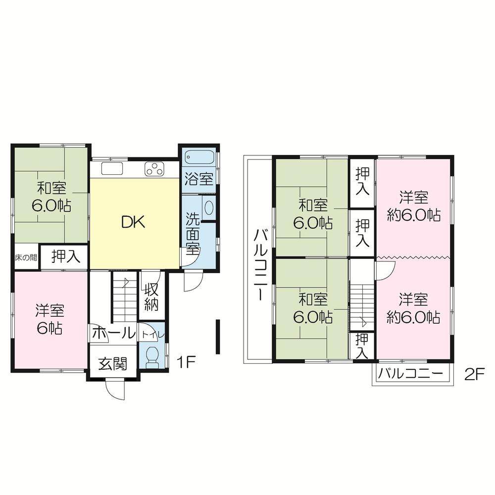 Floor plan. 16.4 million yen, 6DK, Land area 110.5 sq m , Building area 65.43 sq m