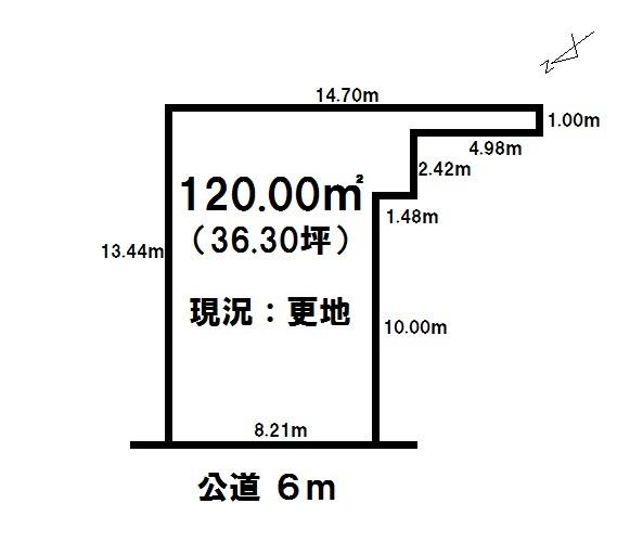 Compartment figure. Land price 26,300,000 yen, It is a land area 120 sq m compartment view! 