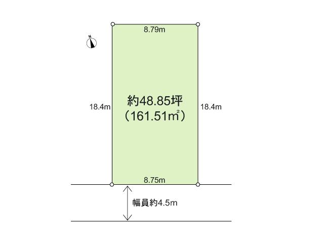 Compartment figure. Land price 53,800,000 yen, Land area 161.51 sq m