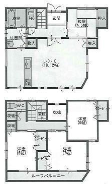 Floor plan. 32,800,000 yen, 4LDK, Land area 100 sq m , Building area 101.03 sq m