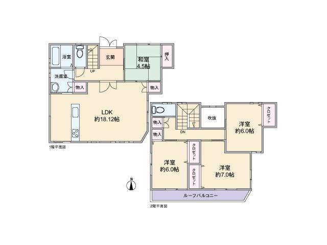 Floor plan. 32,800,000 yen, 4LDK, Land area 100 sq m , Building area 101.03 sq m