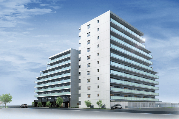 Features of the building.  [appearance] Subjected to a distribution building plan that some leeway provided with a green space, Design a building chic Japanese taste is reminiscent of a brewery in the axial. To every corner of the mansion, It has been consideration of obtaining the quality of as Itami residential (Rendering)