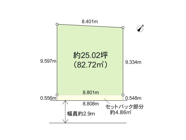 Compartment figure. Land price 17 million yen, Land area 82.72 sq m