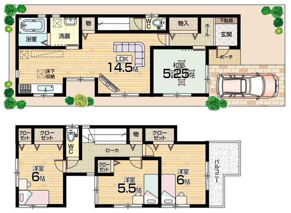 Floor plan. 25,800,000 yen, 4LDK, Land area 101.49 sq m , Building area 93.96 sq m «floor plan»