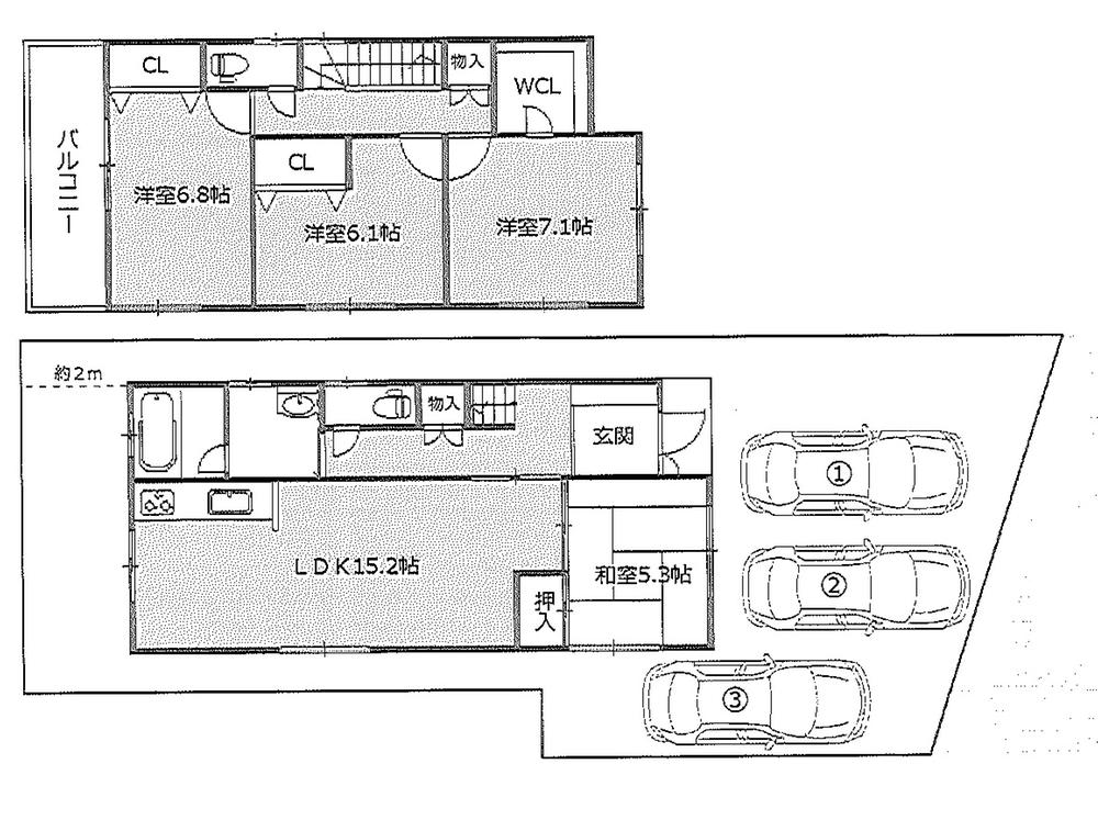 Building plan example (floor plan). Building plan example Building price 16 million yen, Building area 100.26 sq m
