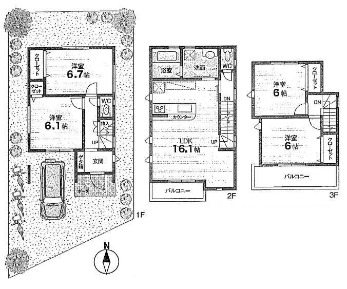 Floor plan. 32,800,000 yen, 4LDK, Land area 102.2 sq m , Building area 101.73 sq m