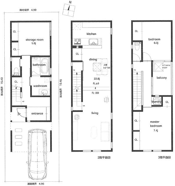 Floor plan. 33,800,000 yen, 3LDK, Land area 76 sq m , Building area 111 sq m