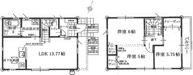 Floor plan. 30,800,000 yen, 3LDK, Land area 100.94 sq m , Building area 72.86 sq m