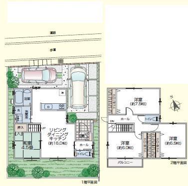 Floor plan. (B Building), Price 17,850,000 yen, 4LDK, Land area 112.57 sq m , Building area 97.7 sq m