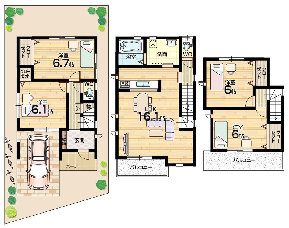 Floor plan. 32,800,000 yen, 4LDK, Land area 102.22 sq m , Building area 101.73 sq m floor plan