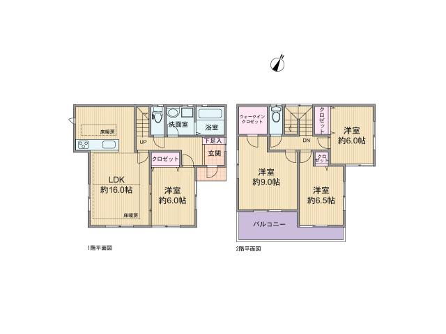 Floor plan. 39,800,000 yen, 4LDK, Land area 140.07 sq m , Building area 105.16 sq m