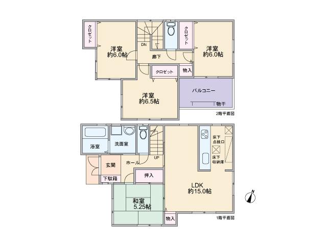Floor plan. 32,800,000 yen, 4LDK, Land area 106.08 sq m , Building area 95.58 sq m
