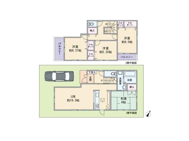 Floor plan. 30,800,000 yen, 4LDK, Land area 100.05 sq m , Building area 95.37 sq m