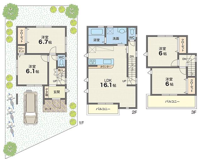 Floor plan. 32,800,000 yen, 4LDK, Land area 102.2 sq m , Building area 101.73 sq m