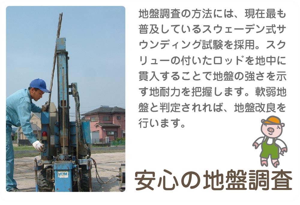Construction ・ Construction method ・ specification. Investigation for making a strong ground
