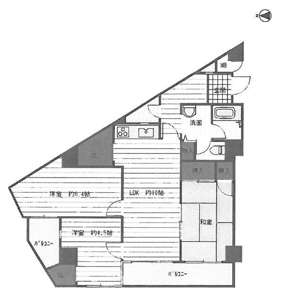 Floor plan. 3LDK, Price 17.7 million yen, Occupied area 70.77 sq m , Balcony area 8.8 sq m