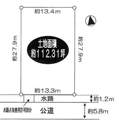 Compartment figure. Land price 98 million yen, Land area 371.3 sq m