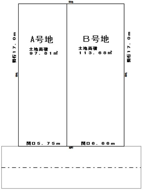 Compartment figure. Land price 28.8 million yen, Land area 113.68 sq m