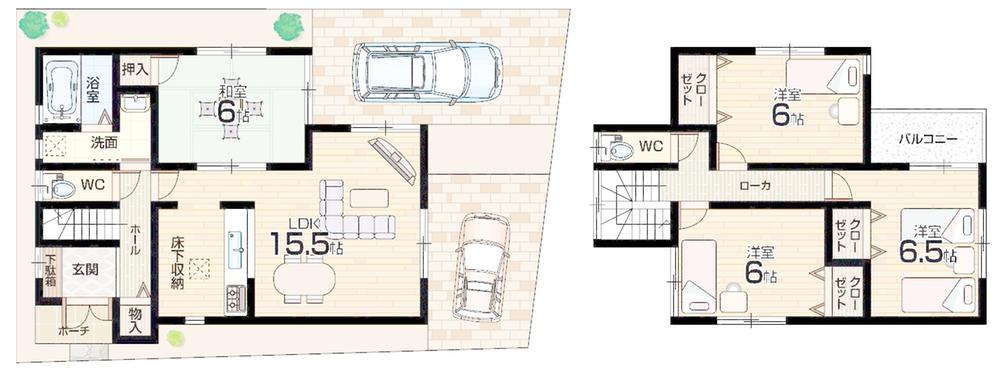 Floor plan. 29,800,000 yen, 4LDK, Land area 109.17 sq m , Building area 94.36 sq m floor plan