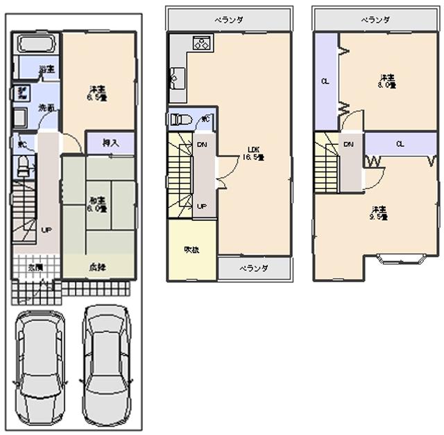Floor plan. 24,800,000 yen, 4LDK, Land area 76.54 sq m , Building area 119.24 sq m