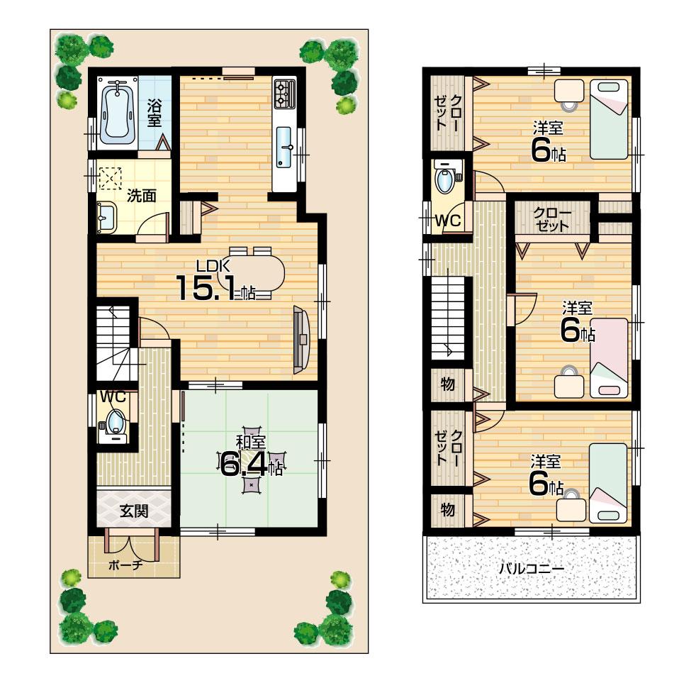 Floor plan. 31,800,000 yen, 4LDK, Land area 84.33 sq m , Building area 94.9 sq m «floor plan»