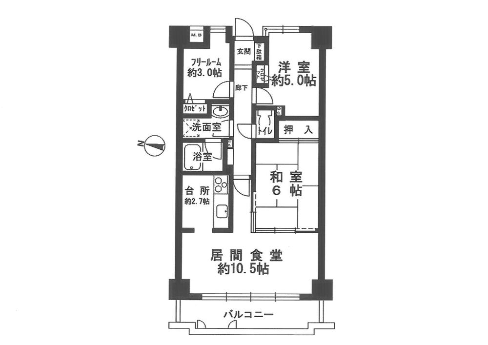 Floor plan. 2LDK + S (storeroom), Price 11.8 million yen, Occupied area 59.12 sq m , Balcony area 7.68 sq m
