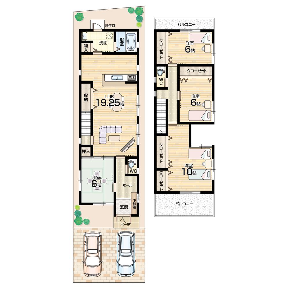 Floor plan. (E No. land), Price 33,900,000 yen, 4LDK, Land area 109.67 sq m , Building area 115.83 sq m