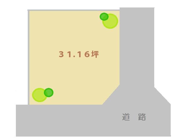 Compartment figure. Land price 9.34 million yen, Land area 103.01 sq m compartment view