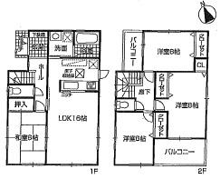 Floor plan. (No. 6 locations), Price 17.8 million yen, 4LDK, Land area 225.63 sq m , Building area 98.41 sq m