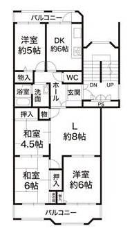 Floor plan. 5DK, Price 5.8 million yen, Footprint 98.7 sq m , Balcony area 13.64 sq m