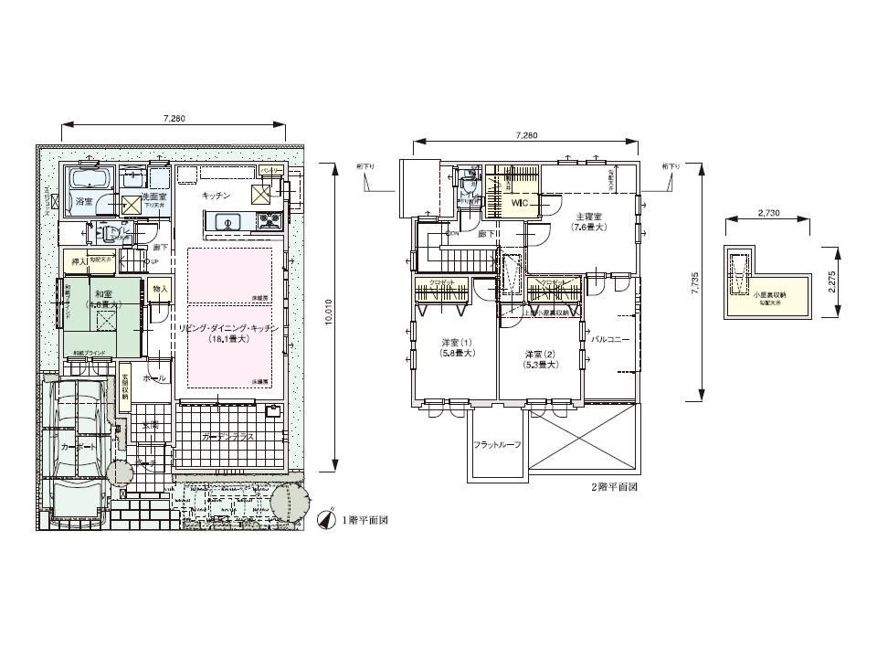 Floor plan. (6-12 No. land), Price 29,700,000 yen, 4LDK, Land area 108.87 sq m , Building area 101.5 sq m