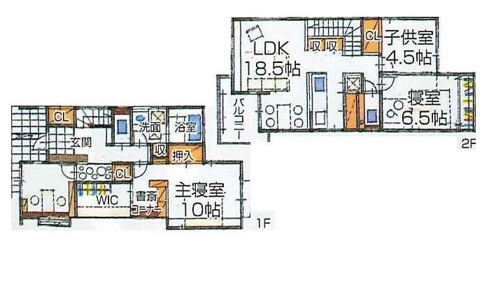 Other building plan example. Building plan example (No. 2 place) building price 18 million yen, Building area 106.78 sq m