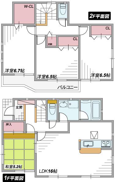 Floor plan. (4 Building), Price 24,800,000 yen, 4LDK+S, Land area 139.14 sq m , Building area 98.81 sq m