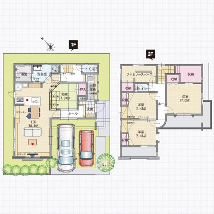 Floor plan. (B No. land), Price 37,900,000 yen, 4LDK+S, Land area 130.68 sq m , Building area 113.26 sq m