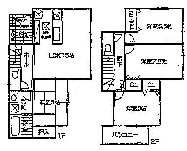 Floor plan. 14.8 million yen, 4LDK, Land area 120.1 sq m , Building area 95.58 sq m