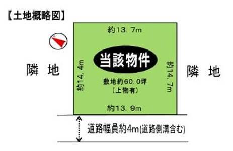 Compartment figure. Land price 21.5 million yen, Land area 198.47 sq m