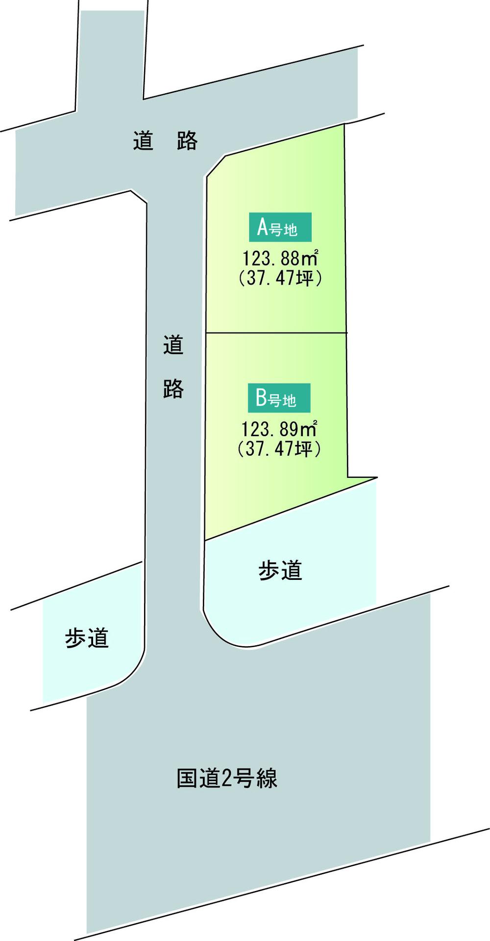 Compartment figure. Land price 10.3 million yen, Land area 123.88 sq m