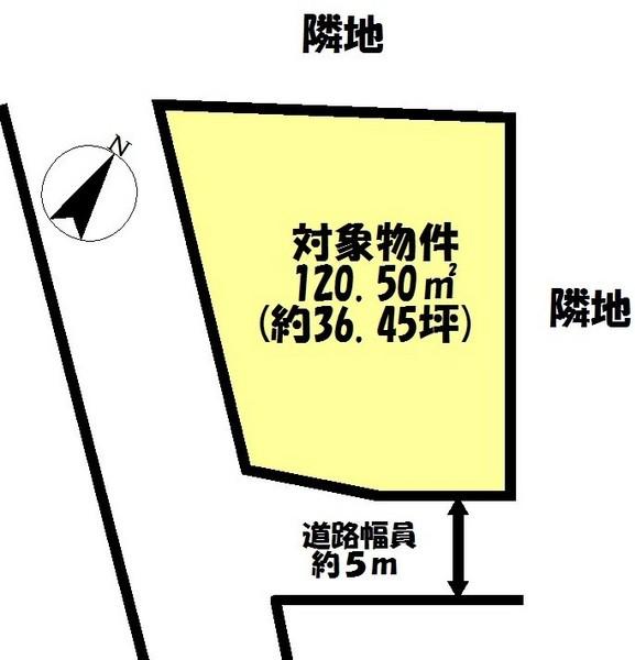 Compartment figure. Land price 11.9 million yen, Land area 120.5 sq m
