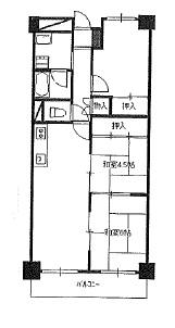 Floor plan. 3LDK, Price 7.5 million yen, Footprint 66.6 sq m , Balcony area 6.72 sq m Neohaitsu Kakogawa Kakogawa Kakogawa Machiheiya Floor plan