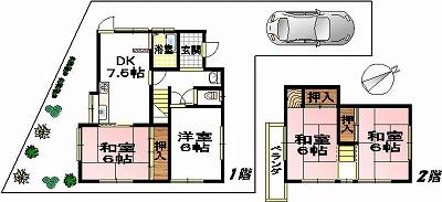Floor plan. 3.9 million yen, 4DK, Land area 103.01 sq m , Building area 72.87 sq m