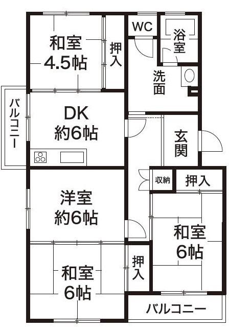 Floor plan. 4DK, Price 4.1 million yen, Occupied area 67.89 sq m