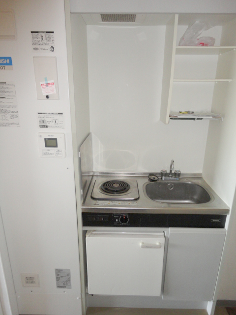 Kitchen. Electric stove 1-neck, With a mini fridge ^^