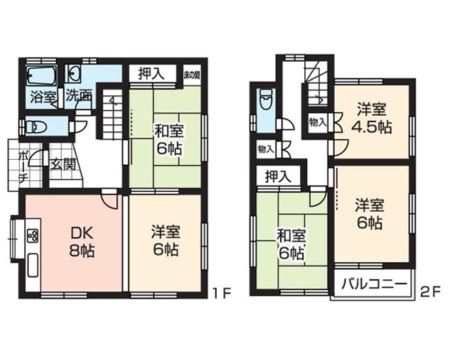Floor plan. 14,590,000 yen, 5DK, Land area 106.11 sq m , Building area 94.33 sq m floor plan