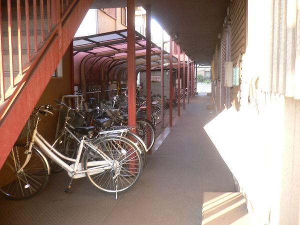 Parking lot. Bicycle-parking space